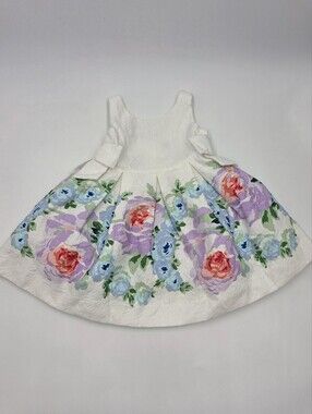 Janie and Jack baby girl brocade floral dress size 6-12 months